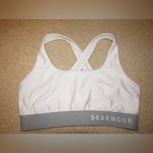 Under Armor White Cross Sports Bra